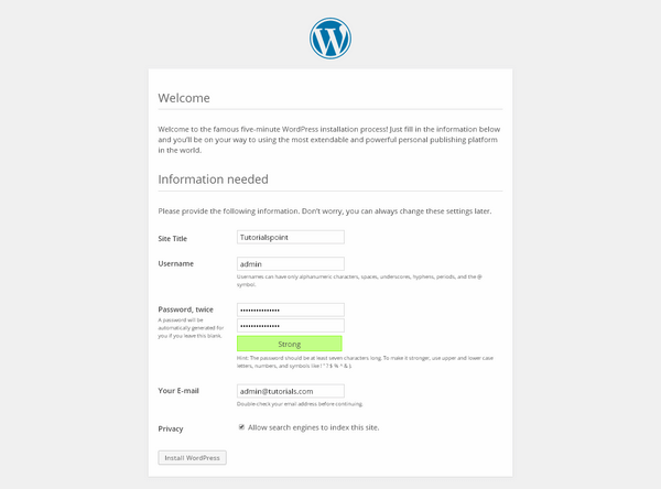 WordPress安装教程