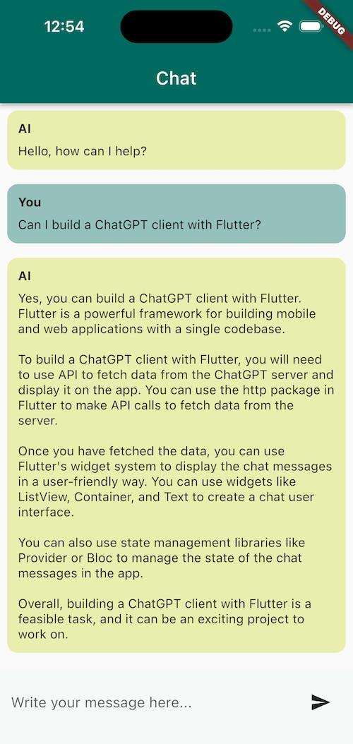用Flutter构建ChatGTP聊天应用