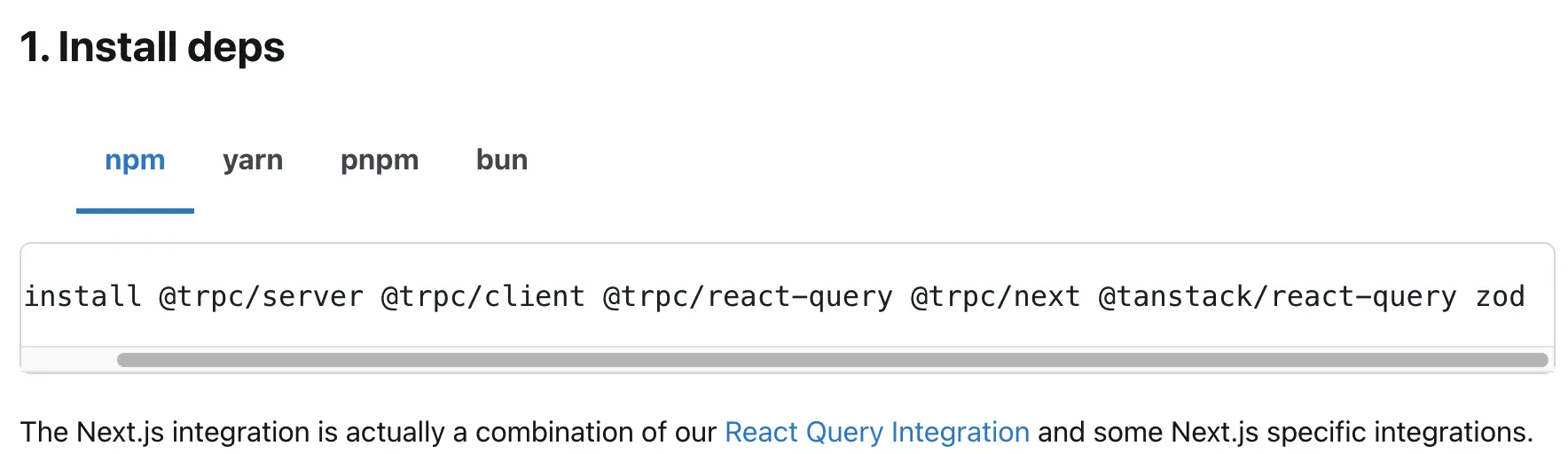 在Next.js中集成和使用tRPC