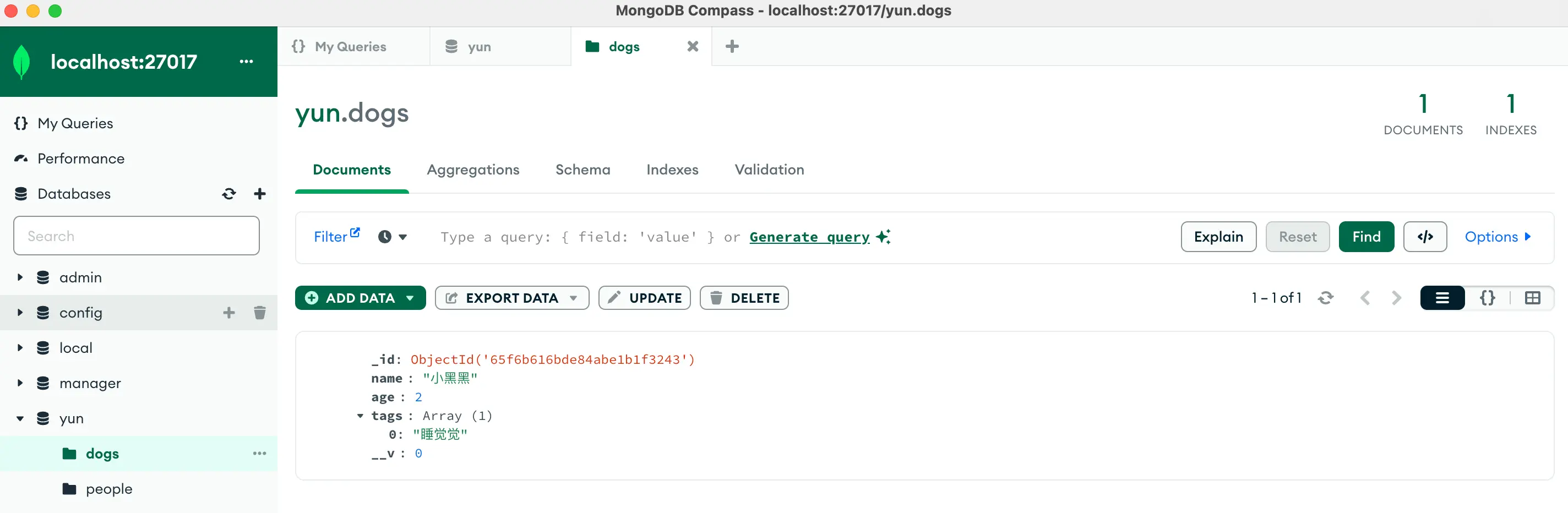 使用 Mongoose 在 Node 和 Nest 中操作 MongoDB 数据库