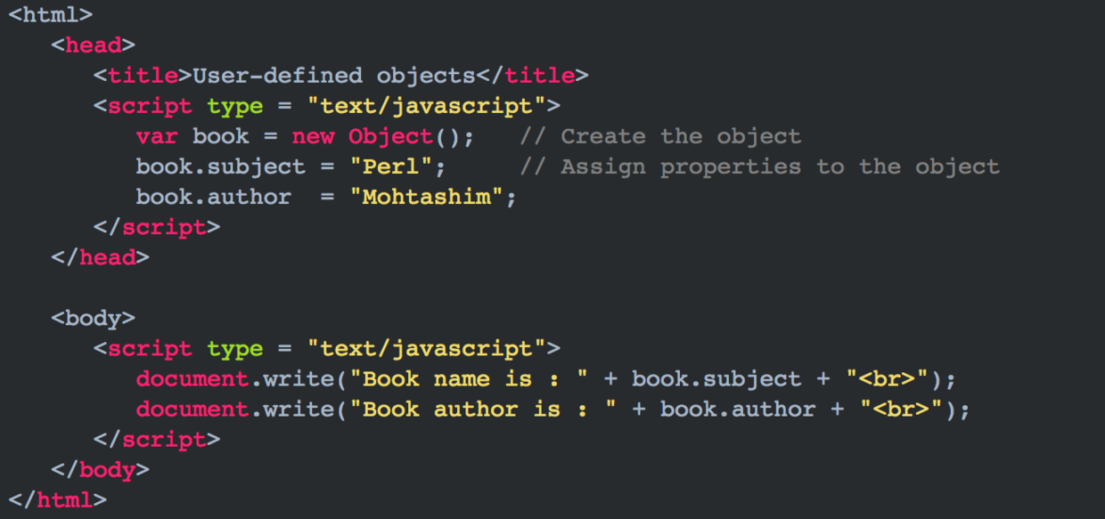 JavaScript编程知识：对象Object概述